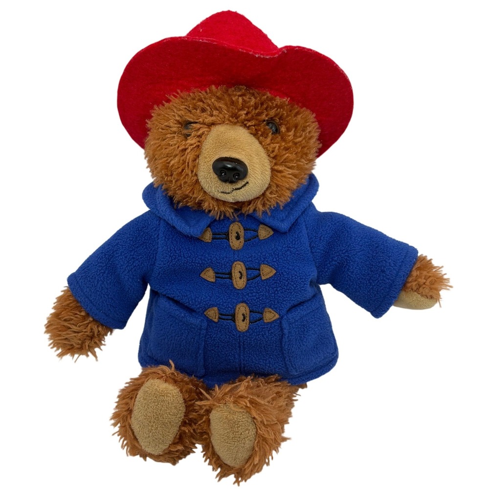 YOTTOY Paddington Bear Plush 12" Red Hat Blue Duffle Coat Stuffed Animal 2017